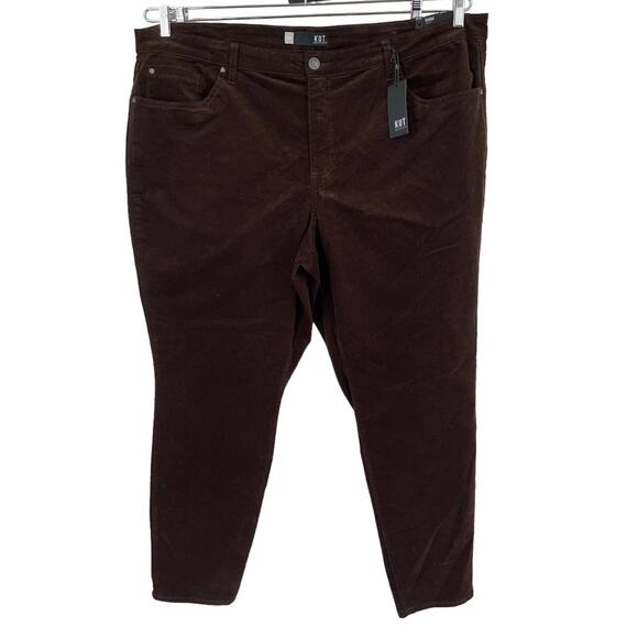 Kut From The Kloth jeans corduroy Diana skinny brown size 26W - Picture 1 of 4